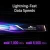 SK hynix Platinum P41 2TB PCIe NVMe Gen4 M.2 2280 Internal Gaming SSD, Up to 7,000MB/S, Compact SSD Form Factor - Solid State Drive with 176-Layer NAND Flash - Image 3