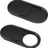 CloudValley Webcam Cover Slide[2-Pack], 0.023 Inch Ultra-Thin Metal Web Camera Cover for Macbook Pro, iMac, Laptop, PC, iPad Pro, iPhone 8/7/6 Plus, Protect Your Visual Privacy [Black] - Image 2