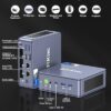 GMKtec Mini PC Intel i7-13620H (Up to 4.9GHz) Windows 11 Pro 32GB DDR5+2TB PCIe4.0 SSD i225V Dual NIC Mini Desktop Computers/USB-C/USB4.0 K7 Plus Blue - Image 8