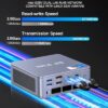 GMKtec Mini PC Intel i7-13620H (Up to 4.9GHz) Windows 11 Pro 32GB DDR5+2TB PCIe4.0 SSD i225V Dual NIC Mini Desktop Computers/USB-C/USB4.0 K7 Plus Blue - Image 6