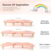 Dual Monitor Stand Riser,Rainbow Cloud Desktop Computer Stand for 2 Monitors,Adjustable Length and Angle Multifunctional Desktop Organizer Stand for Laptop, PC, Computer, Printer,Pink - Image 6