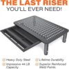EVOOMI Back Saver Monitor Stand for Desk - 2 Pack Monitor Riser with Drawer - Gain 5 Weeks a Year, Less Pain & Peak Productivity with Anti Skid Mesh Metal Computer Stand for Laptop, Printer & iMac - Image 8